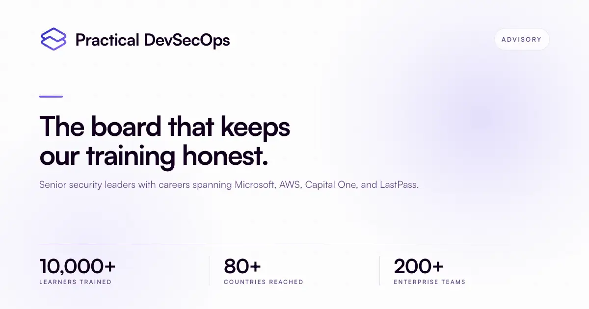 Advisory Board - Practical DevSecOps