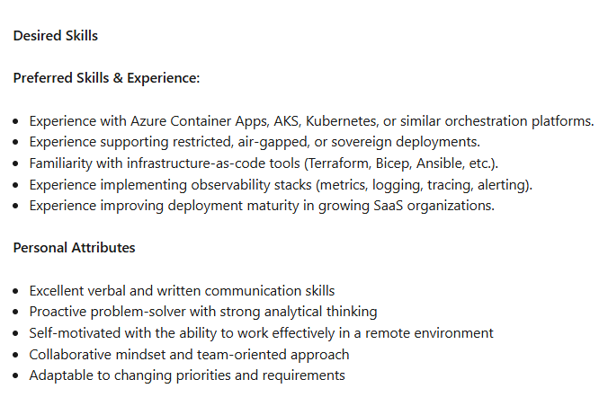 Desired Skills for DevSecOps professionals