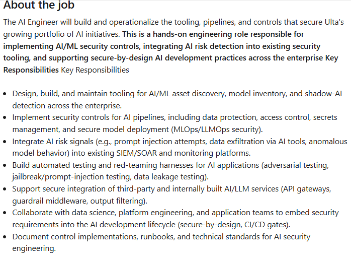 AI Engineer Job Description